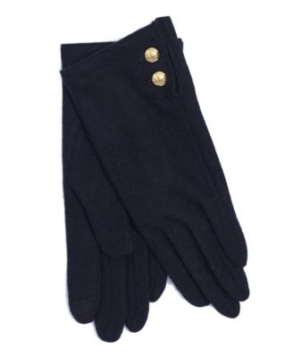 Lauren Ralph Lauren Two Button Cashmere Blend Touch Gloves