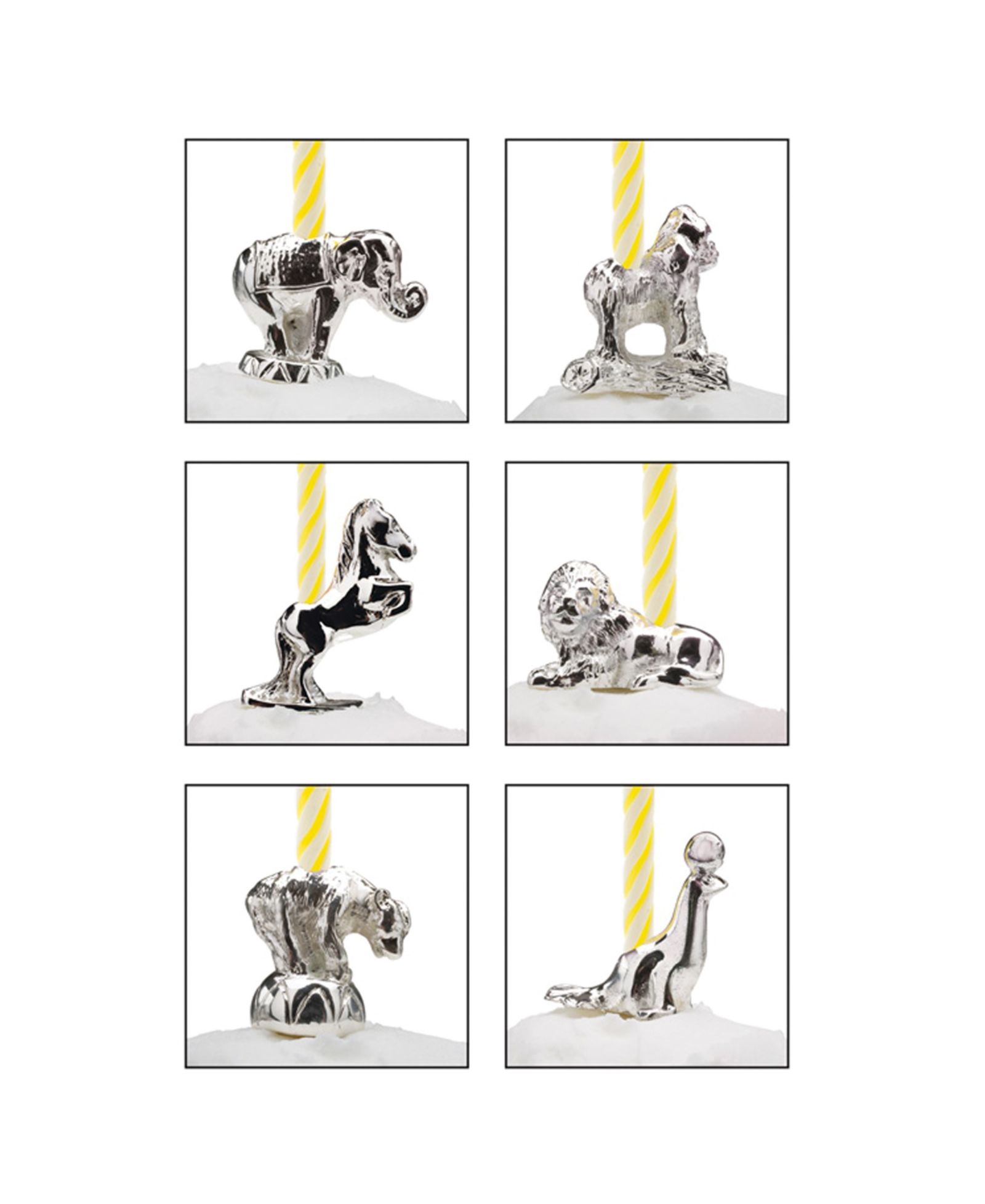 Reed & Barton набор свечей Circus Animals 6 Pieces