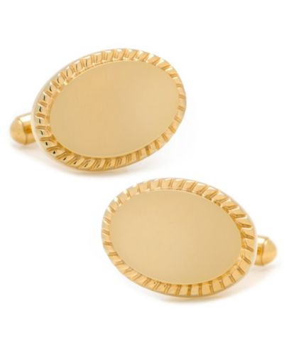 Запонки Cufflinks Inc. Ox and Bull Trading Co. Rope Border Oval Engravable