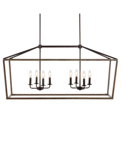 Oriana 8-Light Iron Farmhouse Industrial Lantern LED Pendant