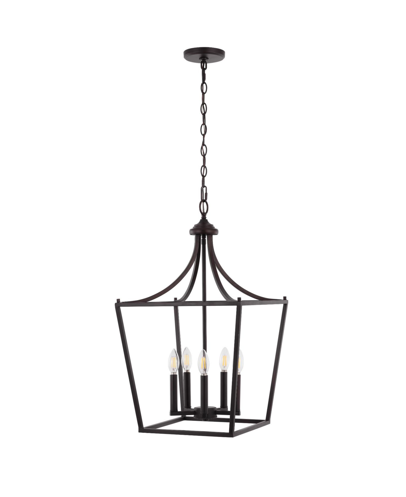 Camden 5-Light Iron Classic Midcentury Pendant Lantern