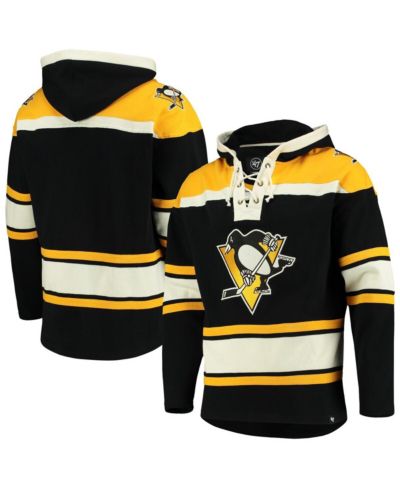 Мужское худи '47 Brand Black Pittsburgh Penguins Superior Lacer Pullover
