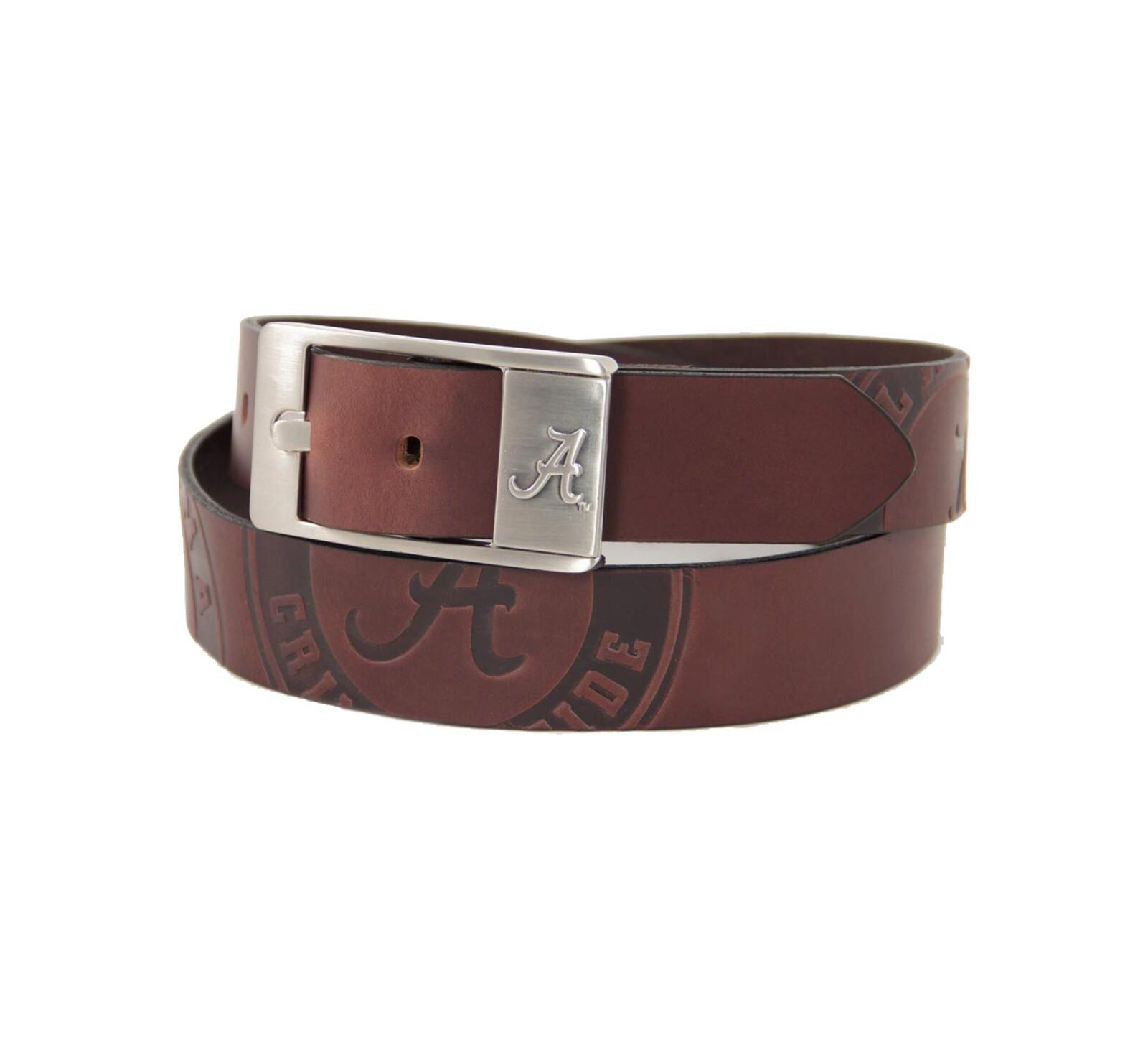 Men's Alabama Crimson Tide Brandish Leather Belt - Brown