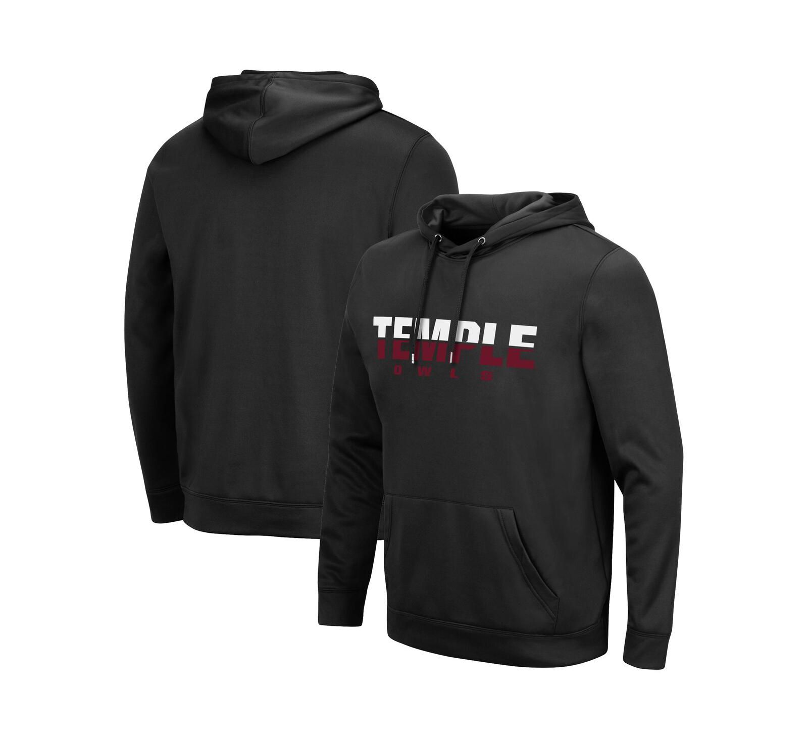 Мужское худи pullover Temple Owls черного цвета