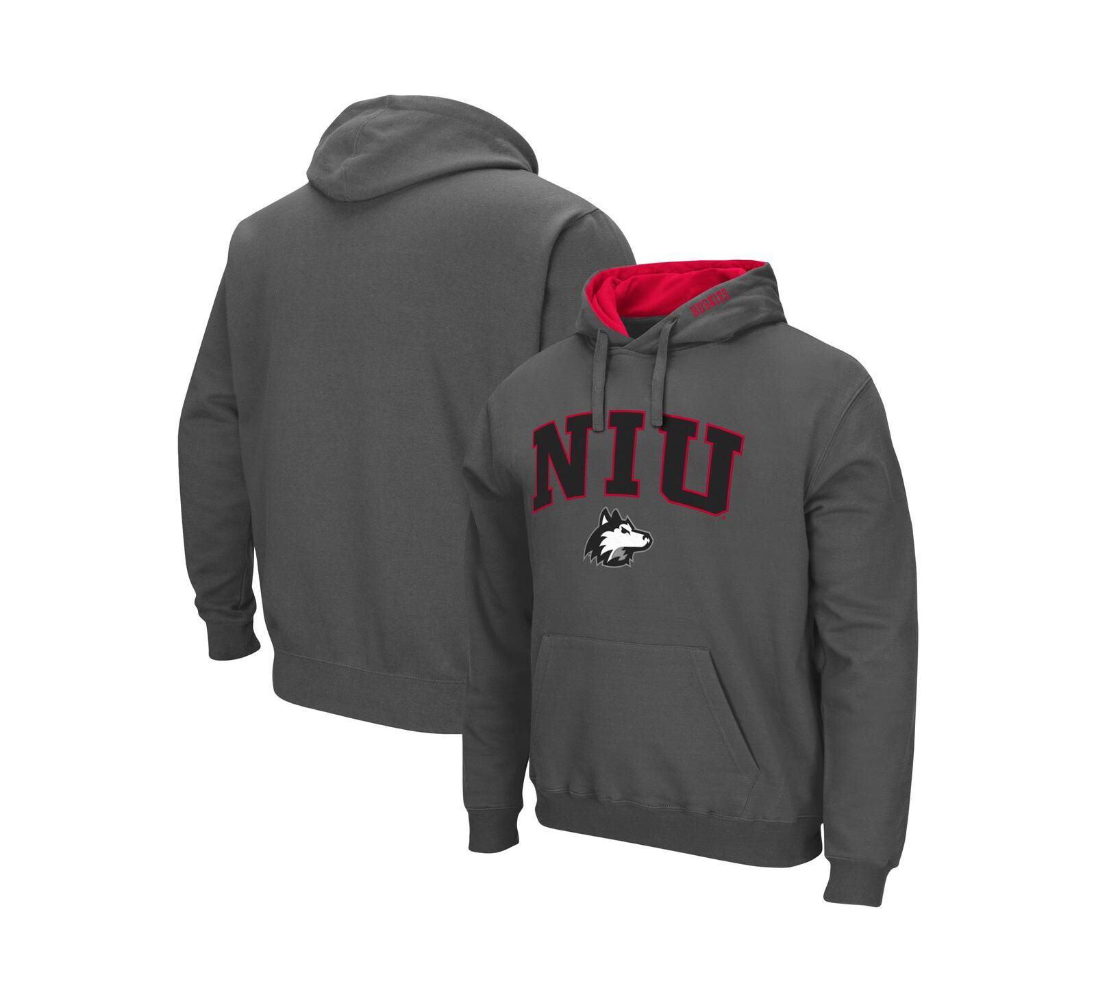 Мужской худи Colosseum Northern Illinois Huskies Arch and Logo Pullover