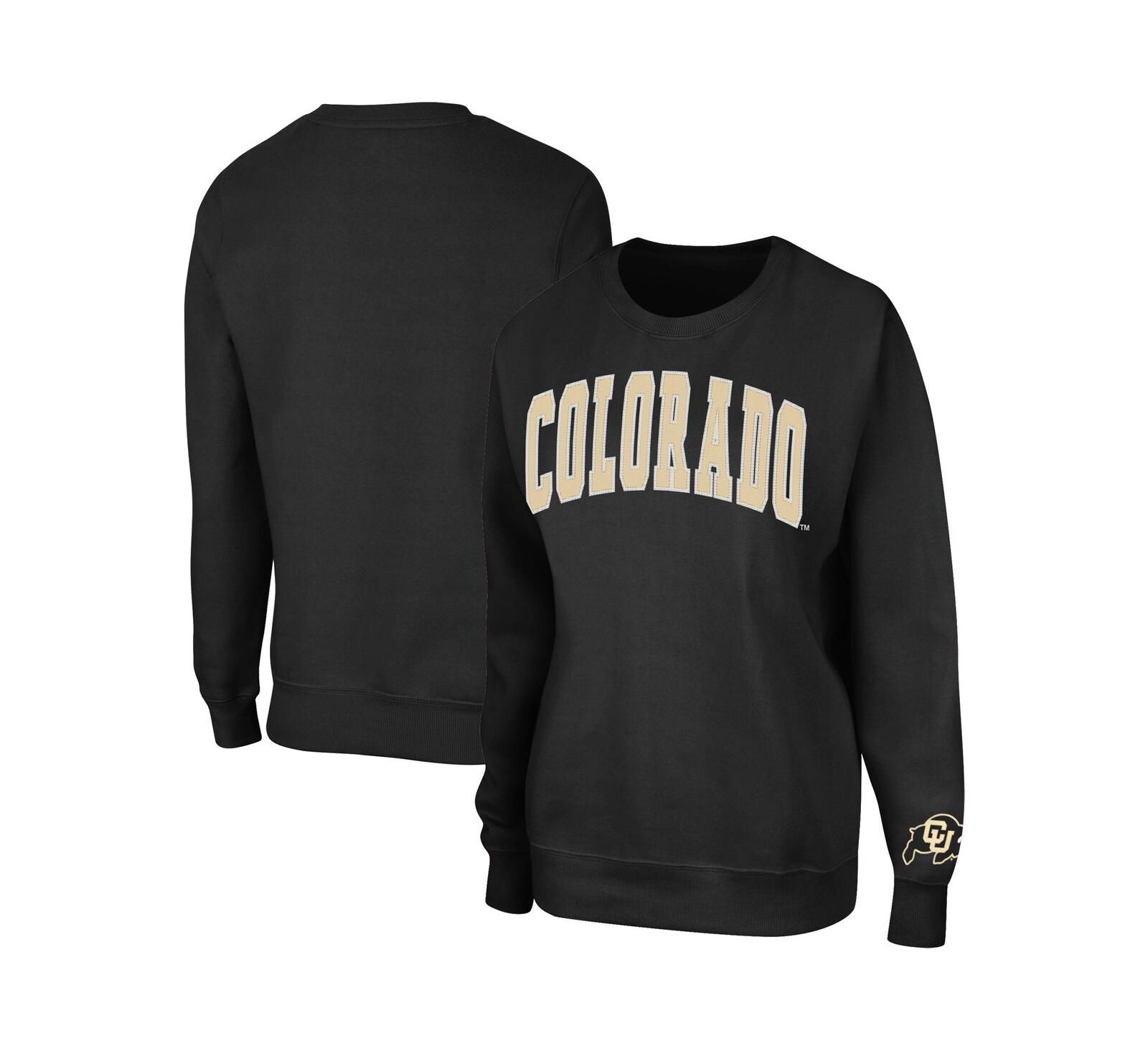 Женский черный свитшот-пуловер Colorado Buffaloes Campanile