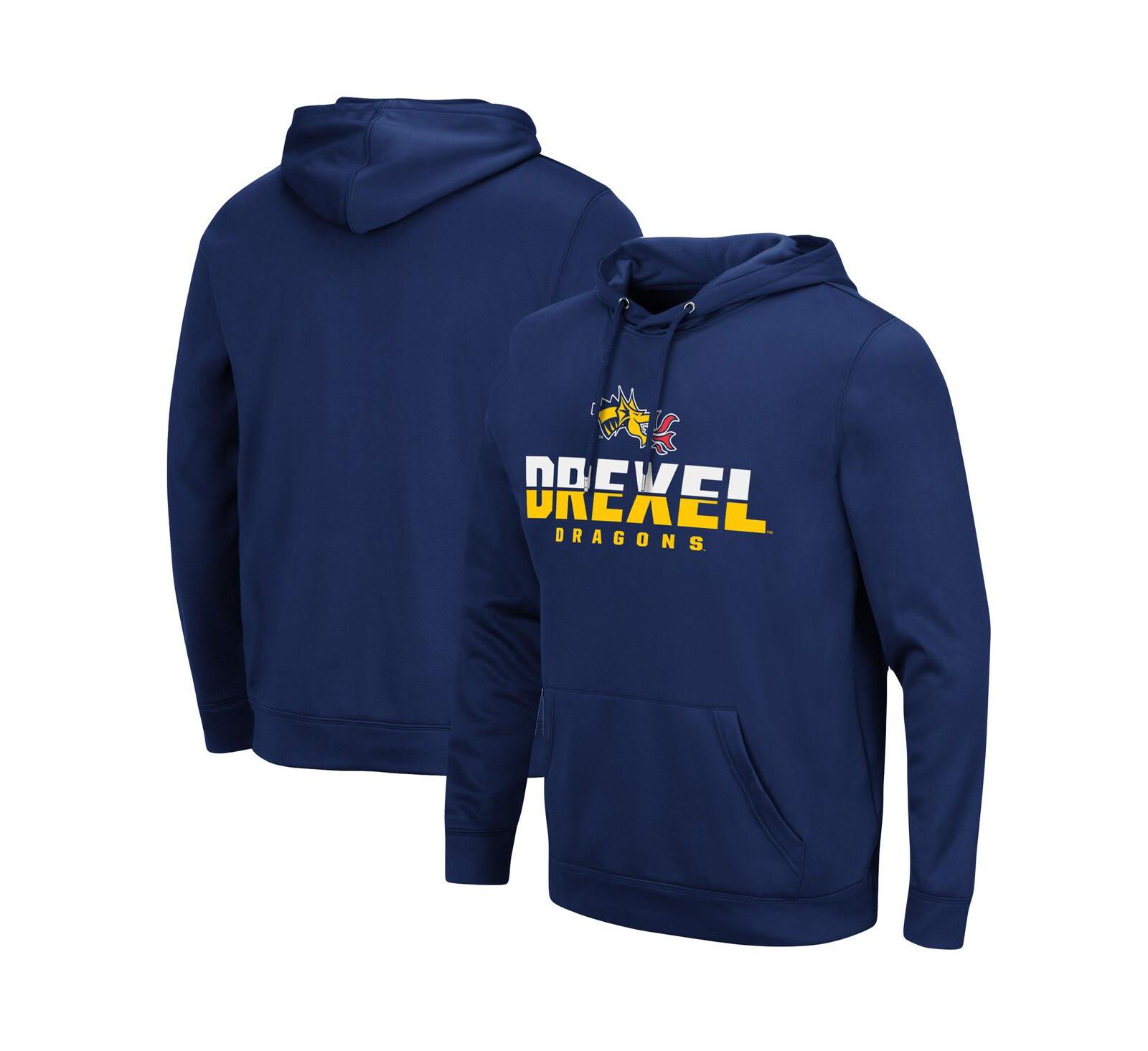 Мужское худи Colosseum Drexel Dragons Navy, с капюшоном