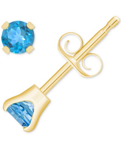 Blue Topaz/Yellow Gold