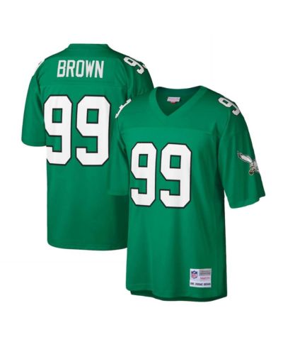 Мужская джерси Mitchell & Ness Jerome Brown Kelly Green Philadelphia Eagles Big and Tall 1990 Retired Player Replica