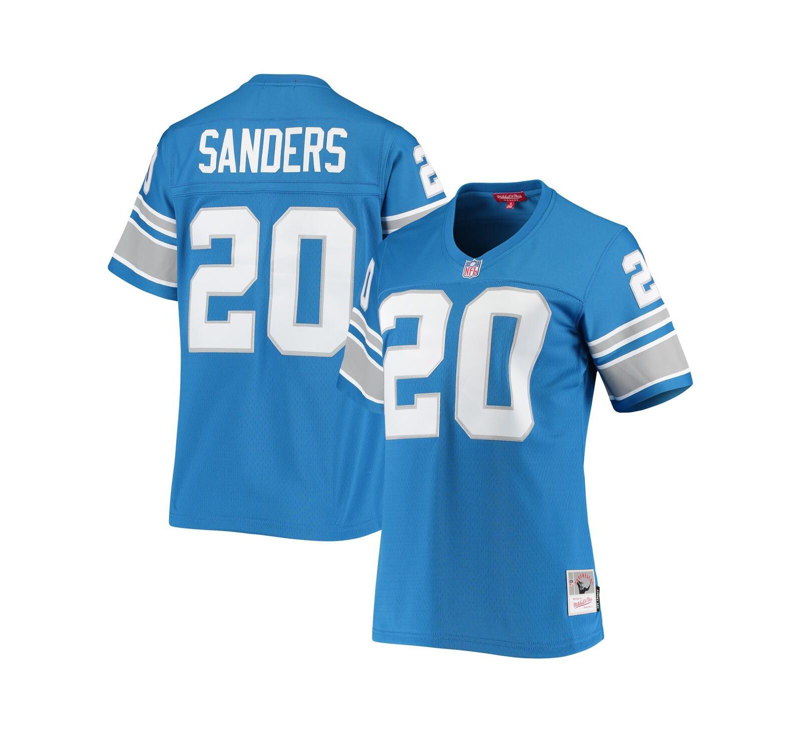 Женская джерси Mitchell & Ness Barry Sanders Detroit Lions 1996 Legacy Replica Blue