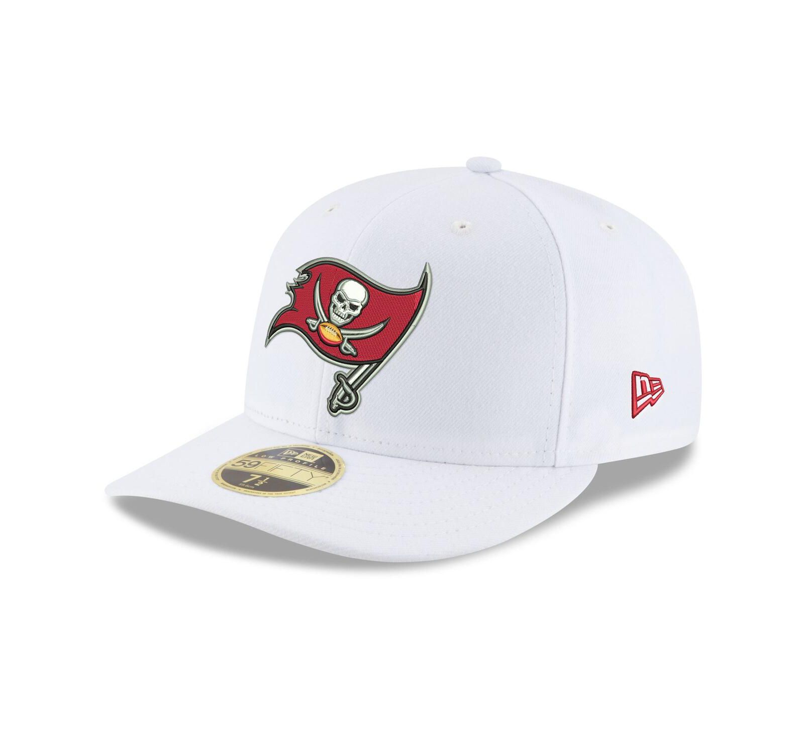 New Era Мужская Hat Tampa Bay Buccaneers Team Logo Omaha Low Profile 59FIFTY Fitted, White