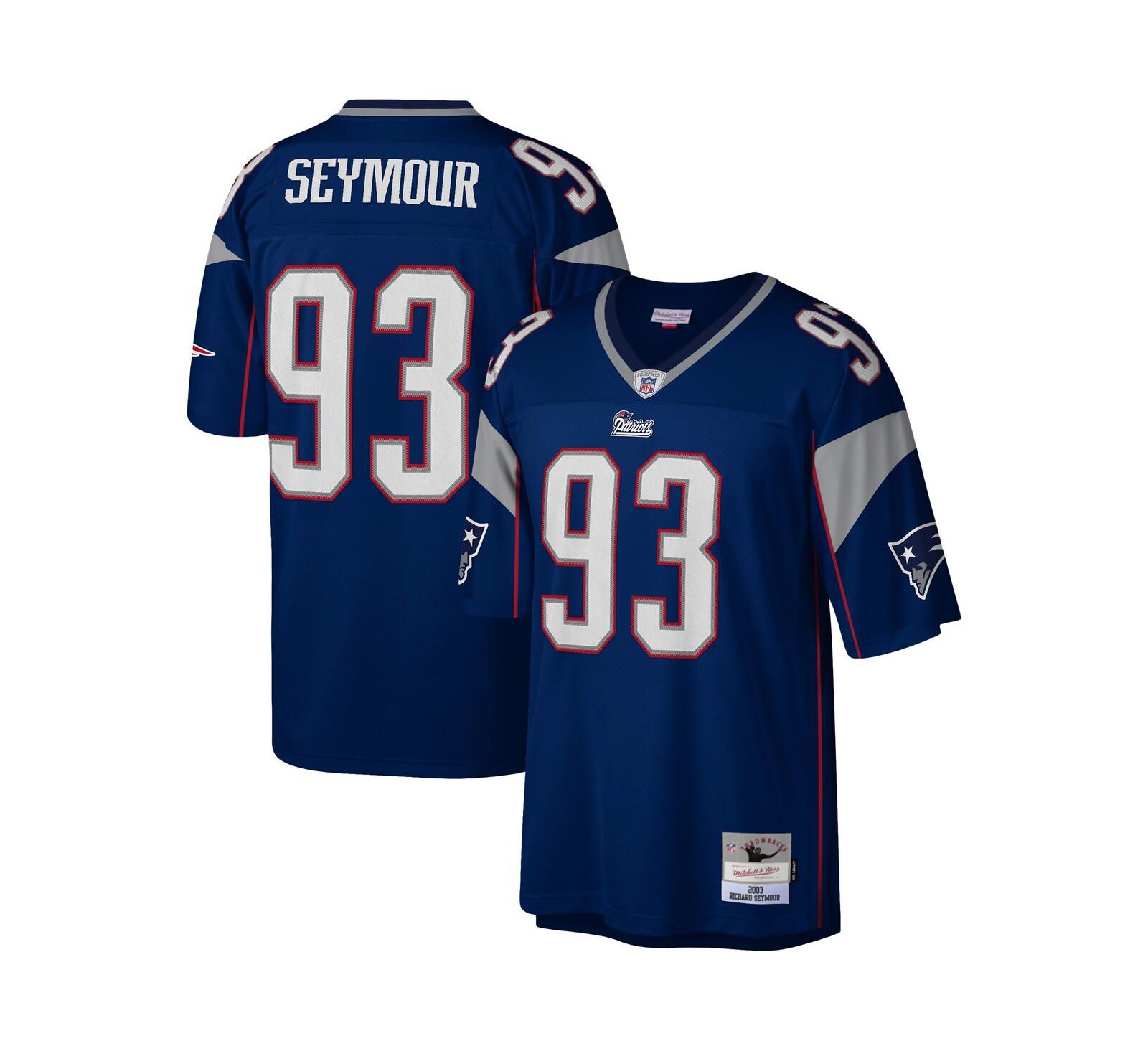 Мужская джерси Mitchell & Ness Richard Seymour New England Patriots 2003 Legacy Replica
