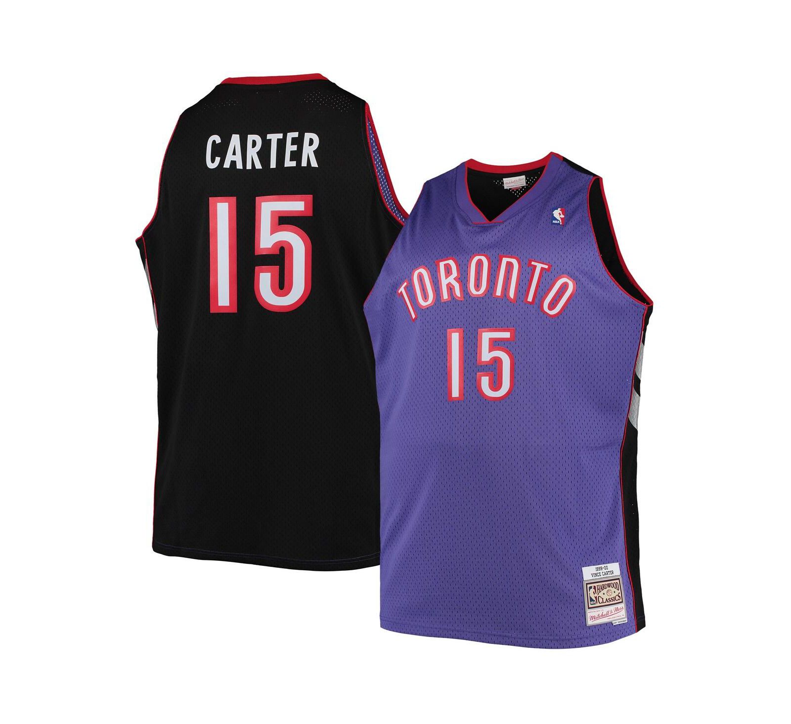 Men's Vince Carter Purple Toronto Raptors Big and Tall Hardwood Classics Swingman Jersey