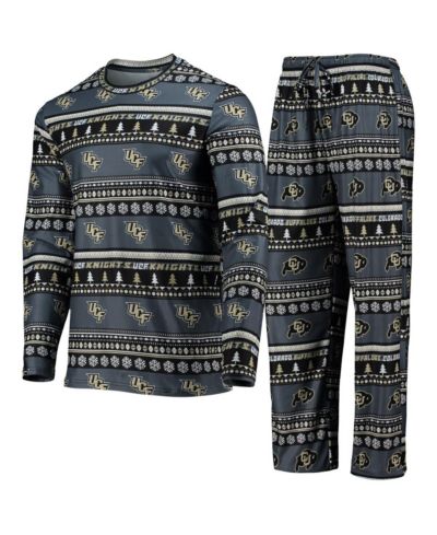 Мужской комплект для сна Concepts Sport UCF Knights Ugly Sweater Long Sleeve T-shirt и Pants