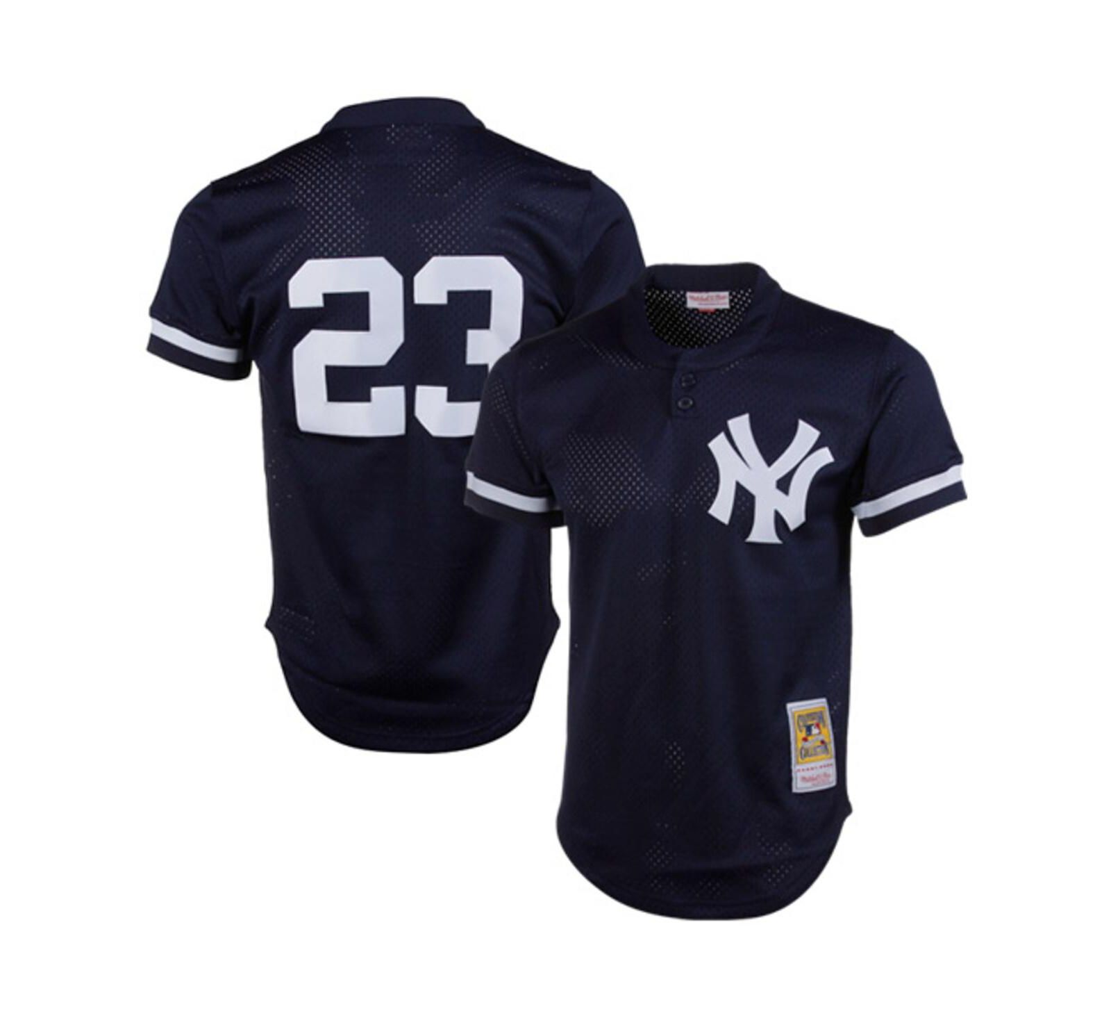 Мужская джерси Mitchell & Ness Men's Don Mattingly Navy New York Yankees 1995 Authentic Cooperstown Collection Mesh Batting Practice Jersey