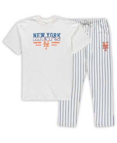 Мужской комплект для сна Concepts Sport New York Mets в бело-синюю полоску, Big and Tall