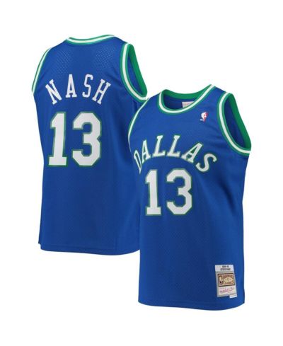 Men's Steve Nash Blue Dallas Mavericks Hardwood Classics Swingman Jersey