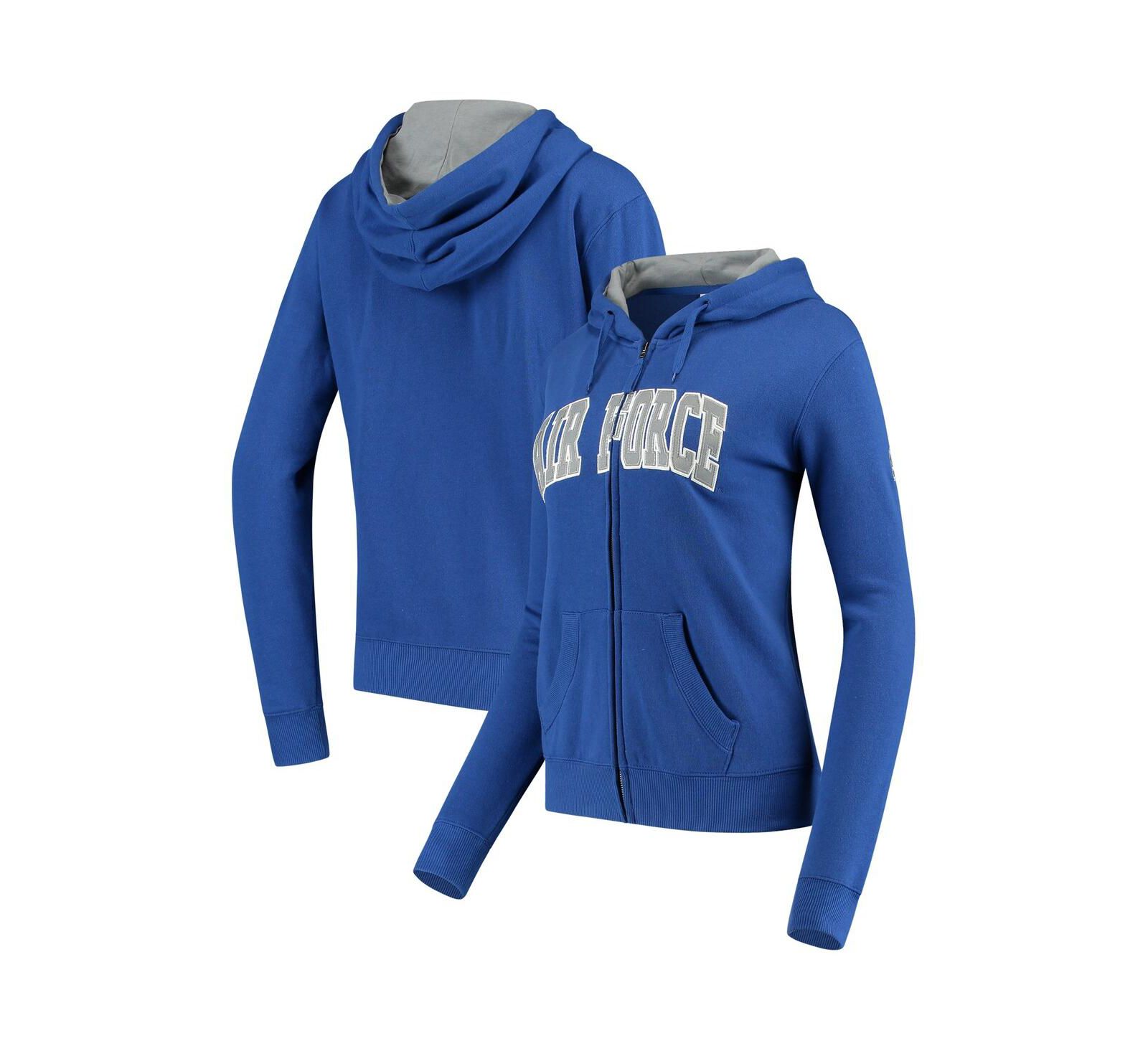 Women's Stadium Athletic Royal Air Force Falcons Arched Name Full-Zip Hoodie