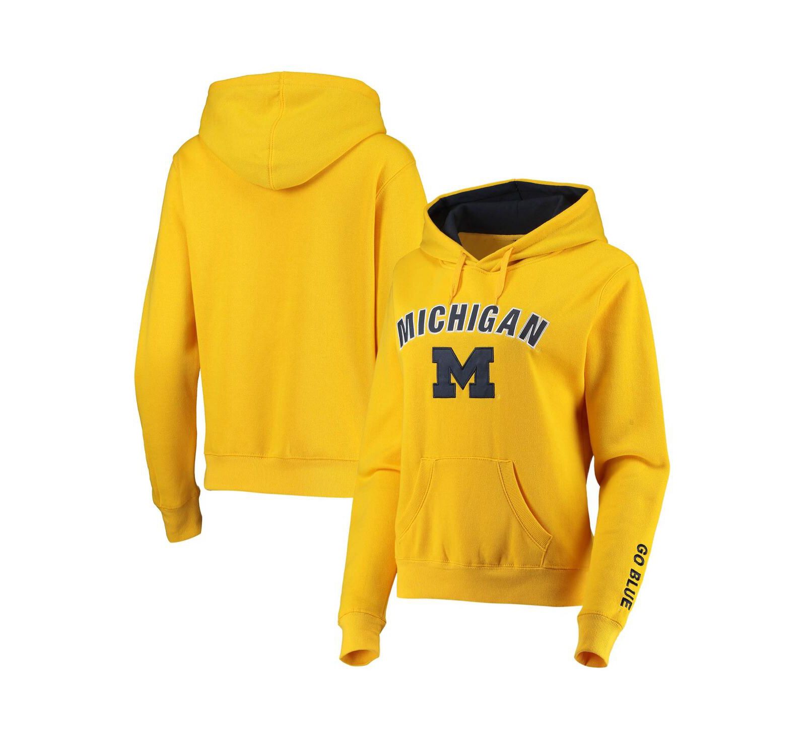 Мужское худи Colosseum Maize Michigan Wolverines Arch and Logo 1