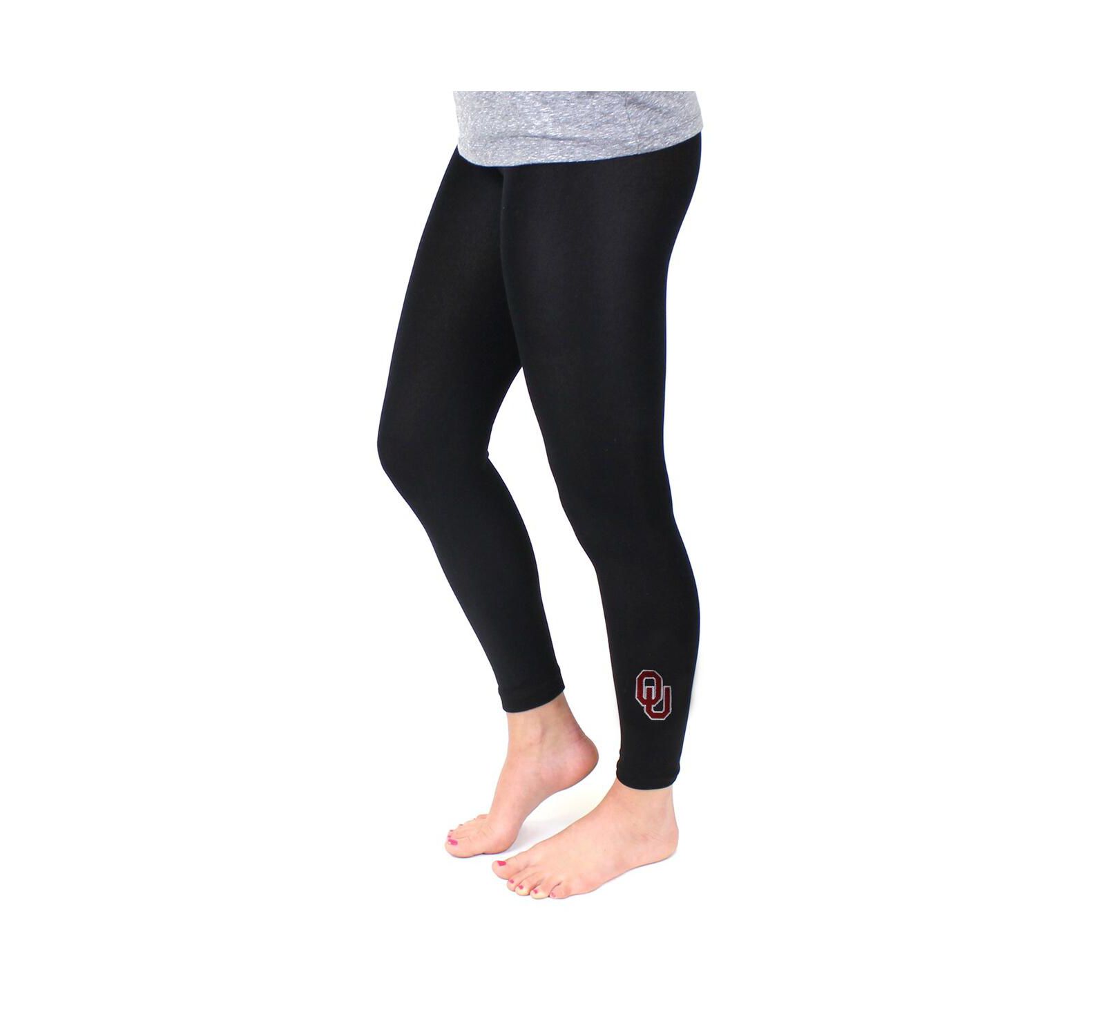 Women's Black Oklahoma Sooners Fleece Leggings