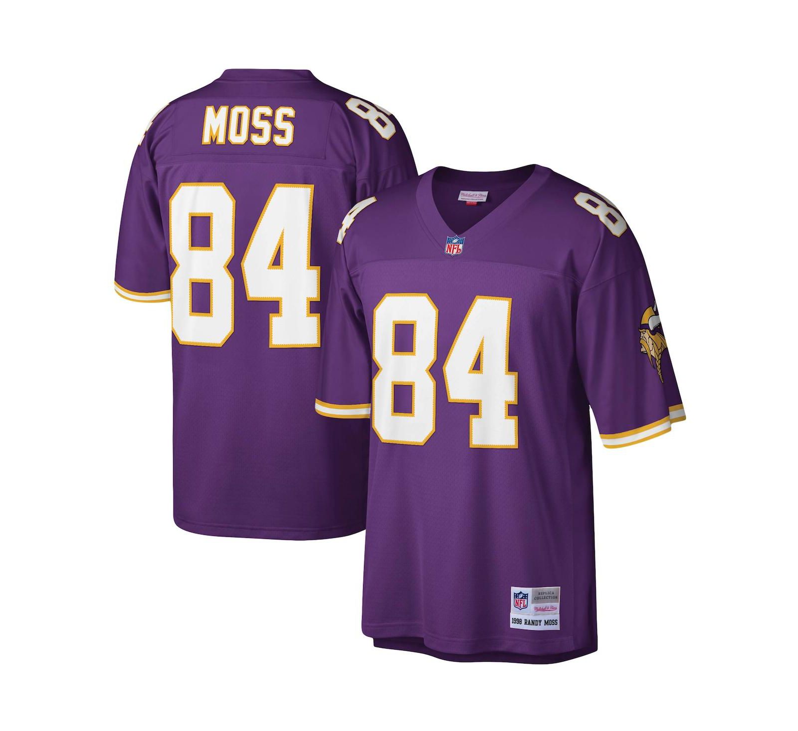 Мужская реплика джерси Mitchell & Ness Randy Moss Purple Minnesota Vikings Legacy