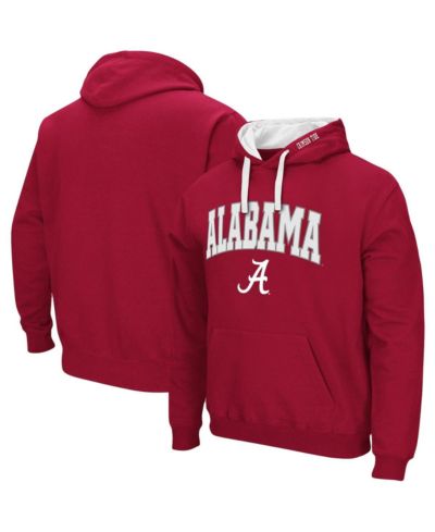 Men's Colosseum Crimson Alabama Crimson Tide Big and Tall Arch & Logo 2.0 Pullover Hoodie