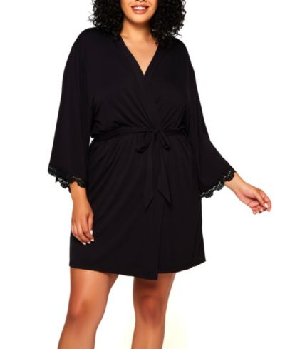 Мягкая трикотажная роба Plus Size Molly с сетчатым узором