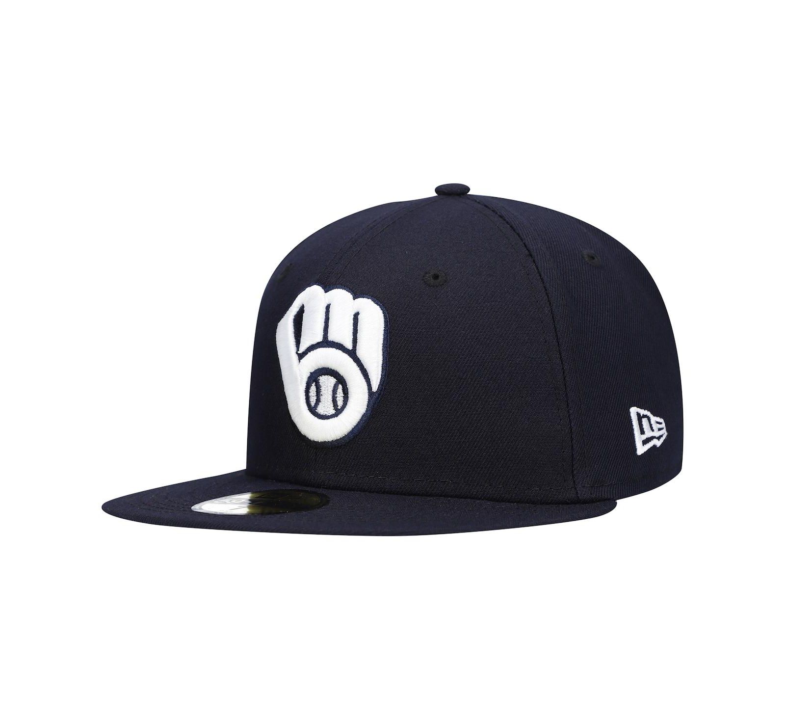Мужская темно-синяя кепка 59FIFTY Milwaukee Brewers Logo