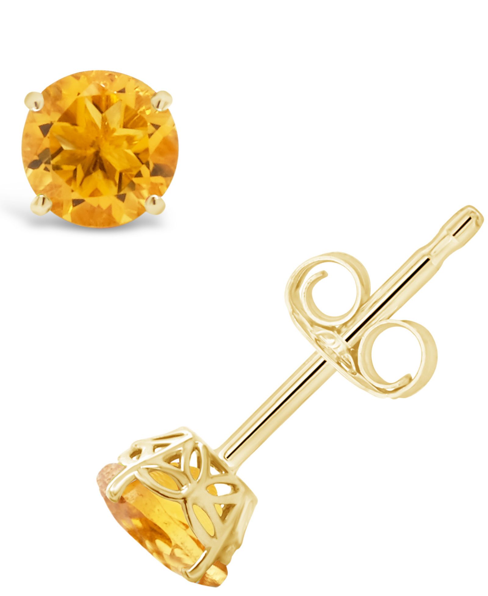 Citrine (7/8 ct. t.w.) Серьги-гвоздики в 14K Yellow Gold