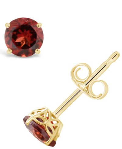 Серьги-гвоздики Garnet 1-1/5 ct. t.w. 14K Yellow Gold