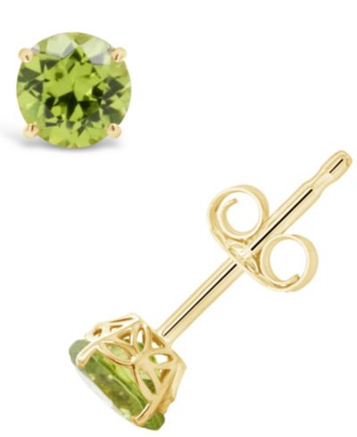 Серьги-гвоздики Peridot (1 ct. t.w.) в 14K Yellow Gold