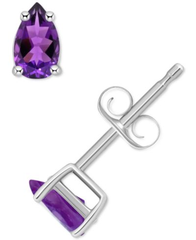 Серьги-гвоздики Amethyst Pear (3/8 ct. t.w.) в 14k Gold