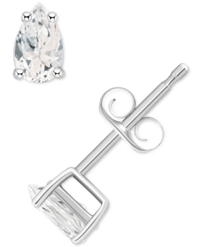 Серьги-гвоздики White Topaz Pear в 14k Gold (1/2 ct. t.w.)