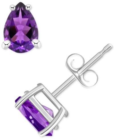 Amethyst Pear Stud Earrings (3/4 ct. t.w.) in 14k Gold