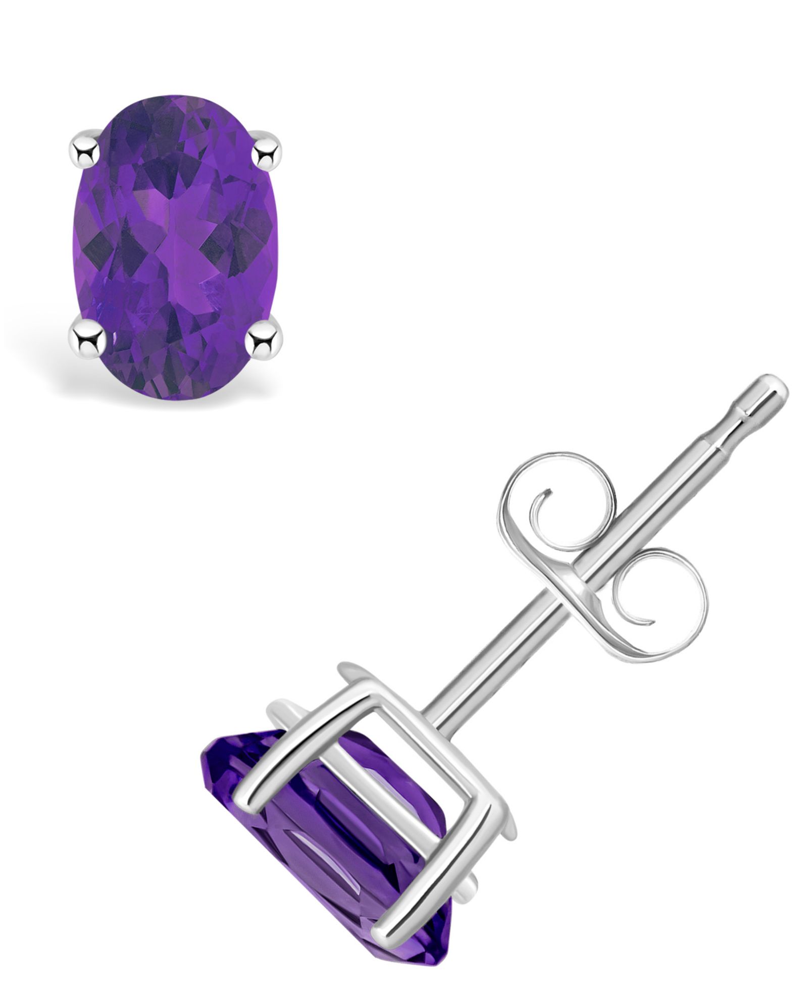 Amethyst (7/8 ct. t.w.) Stud Earrings in 14K Yellow Gold or 14K White Gold