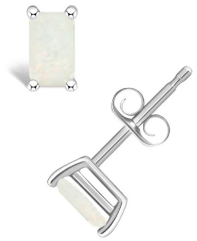 Серьги-гвоздики Opal (1/3 ct. t.w.) в 14K White Gold