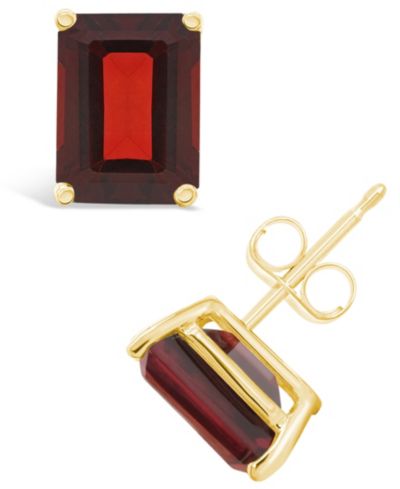 Серьги-гвоздики Garnet (3-7/8 ct. t.w.) 14K Yellow Gold или 14K White Gold