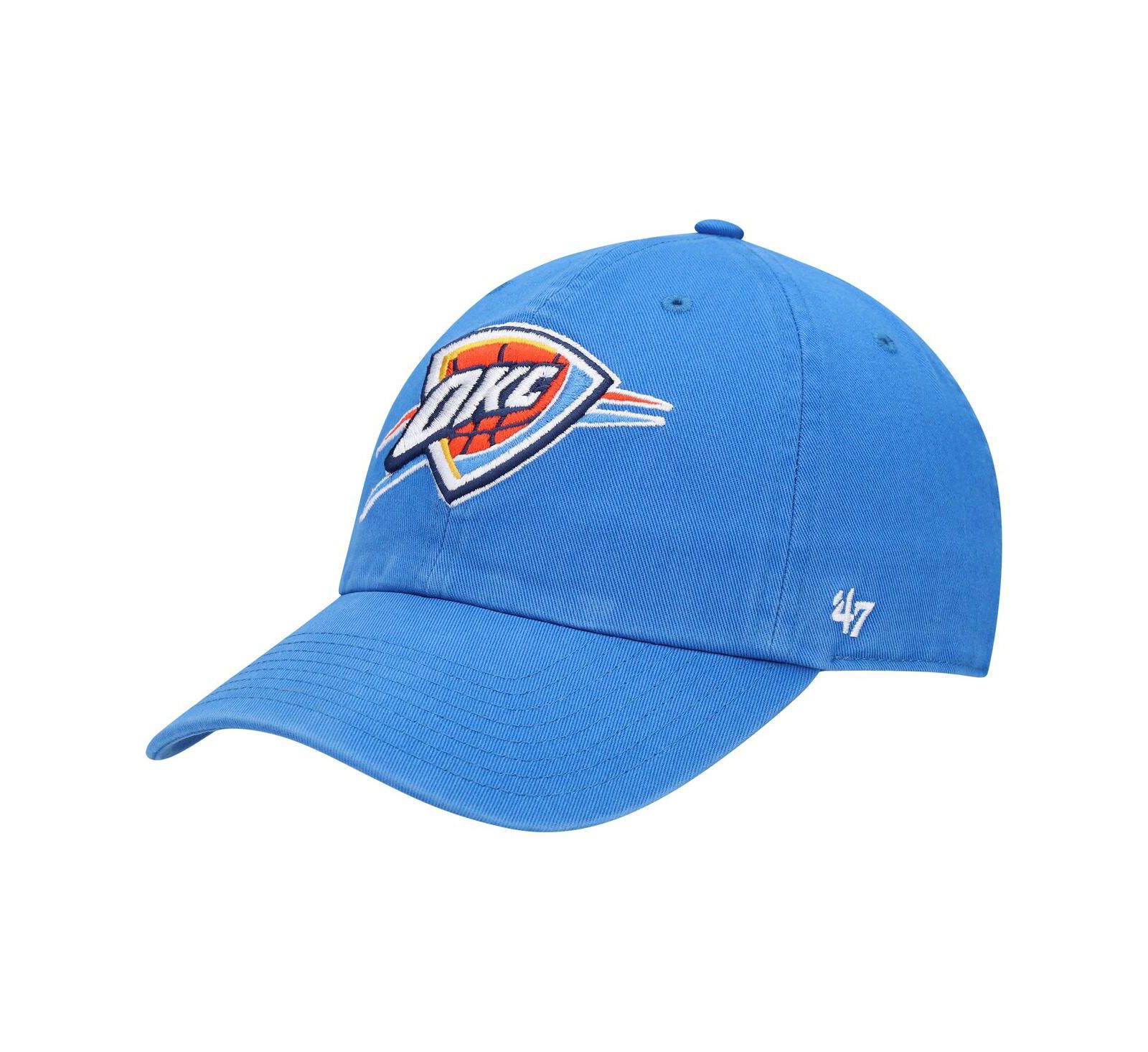 Мужская кепка '47 Brand Blue Oklahoma City Thunder Team Clean Up Adjustable