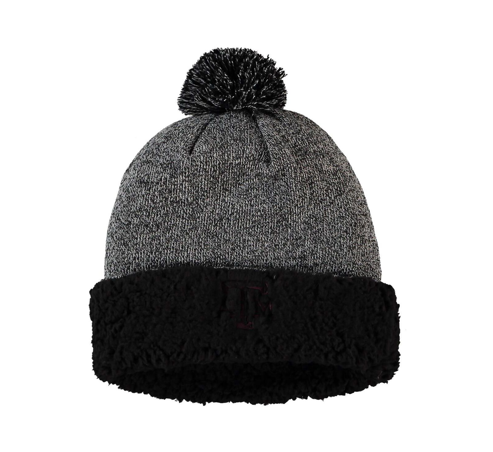 Women's Black Texas A&M Aggies Snug Cuffed Knit Hat with Pom