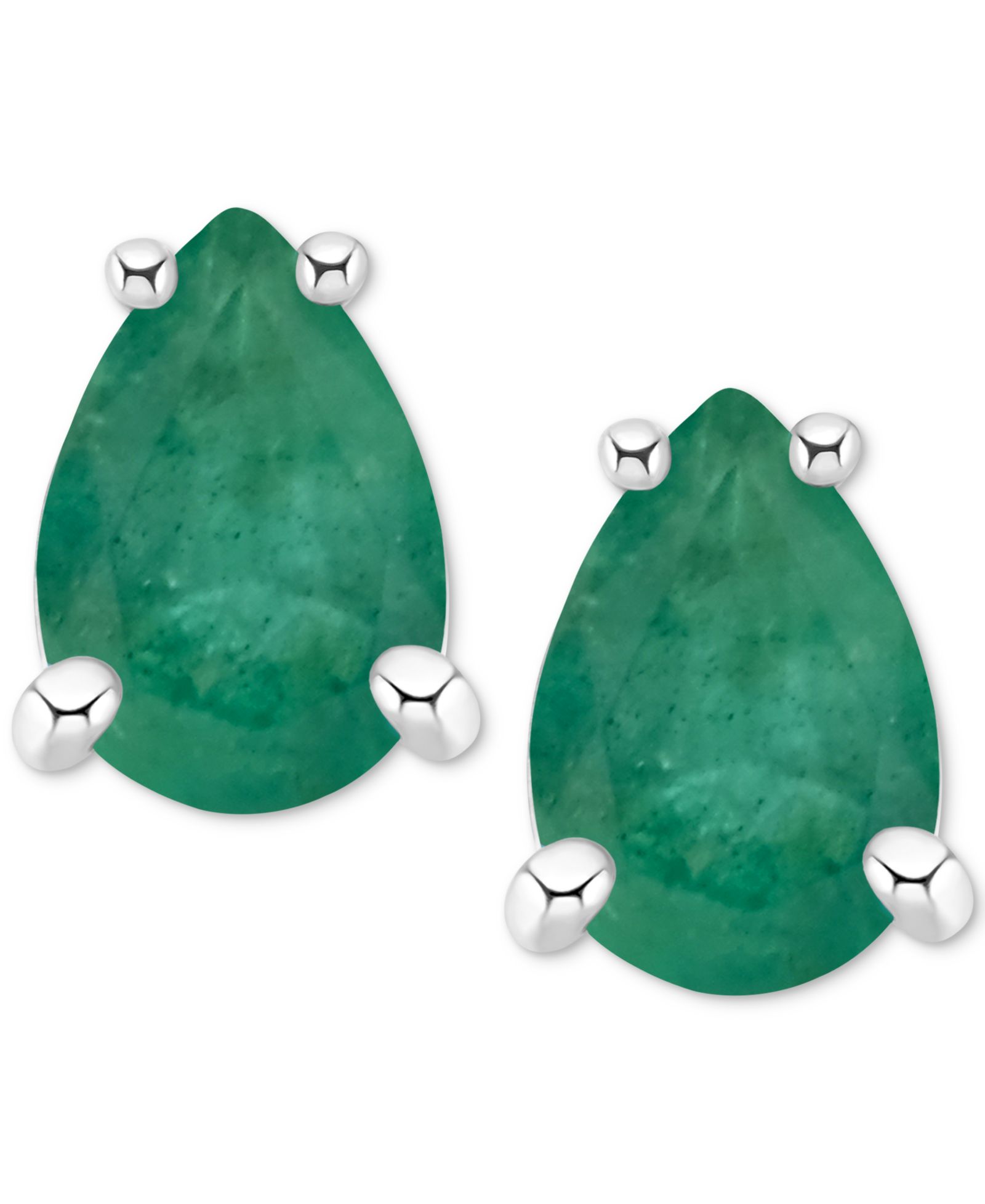 Серьги-гвоздики Sapphire Stud Earrings 14k White Gold