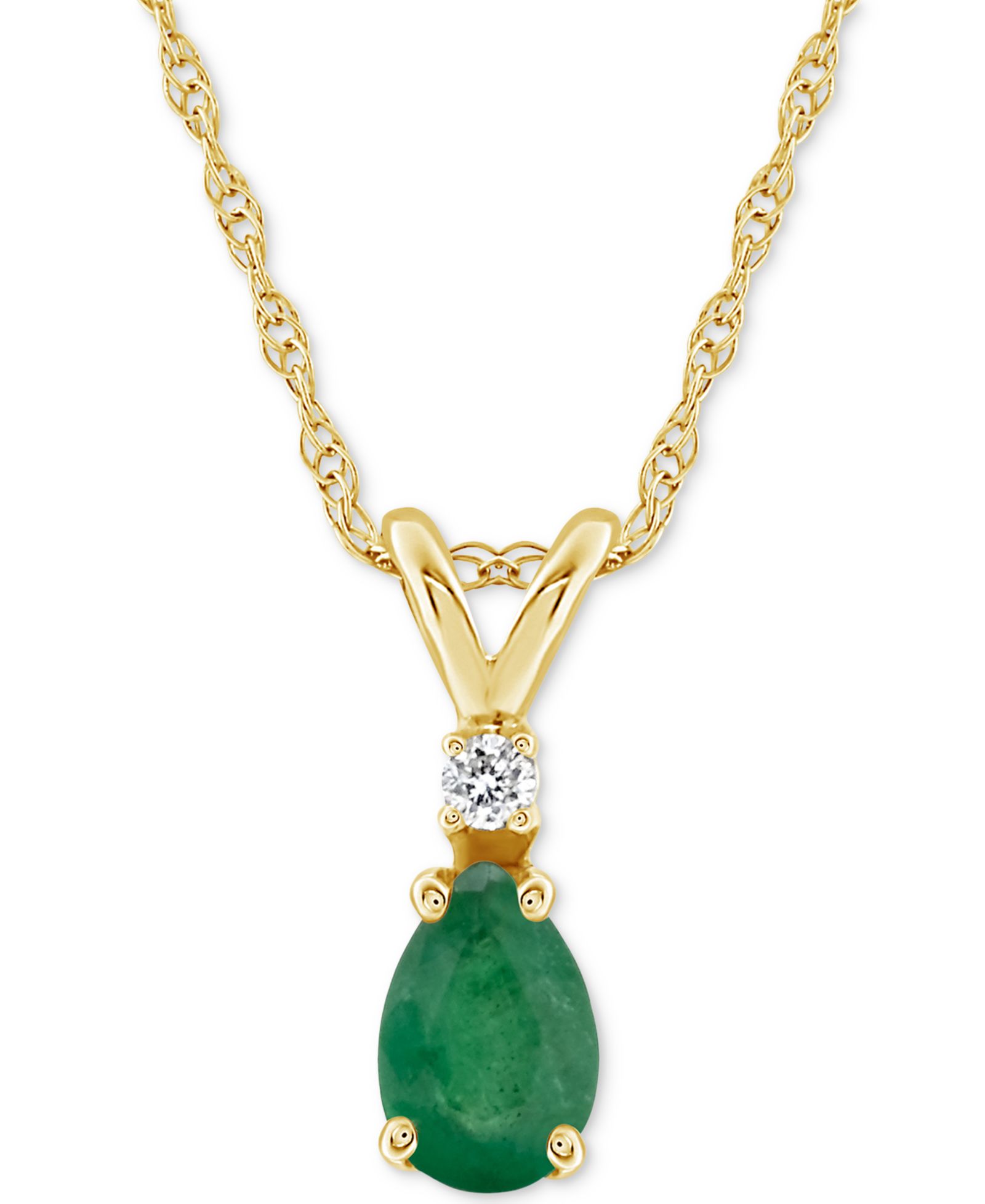 Sapphire (1/2 ct. t.w.) & Diamond Accent 18" Pendant Necklace in 14k Gold (Also in Ruby & Emerald)