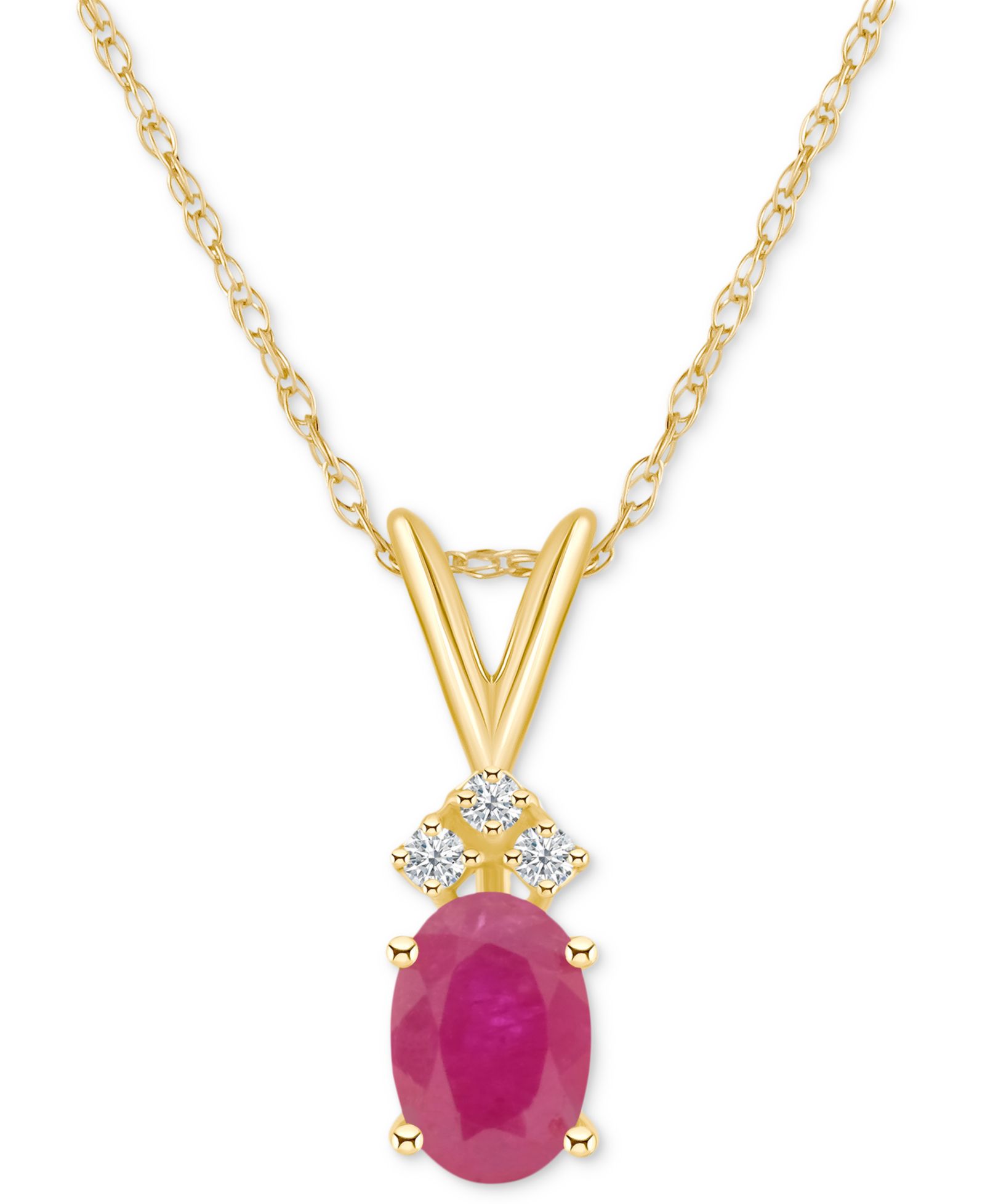 Macy's Подвеска с сапфиром (1 ct. t.w.) и бриллиантами в золоте 14k