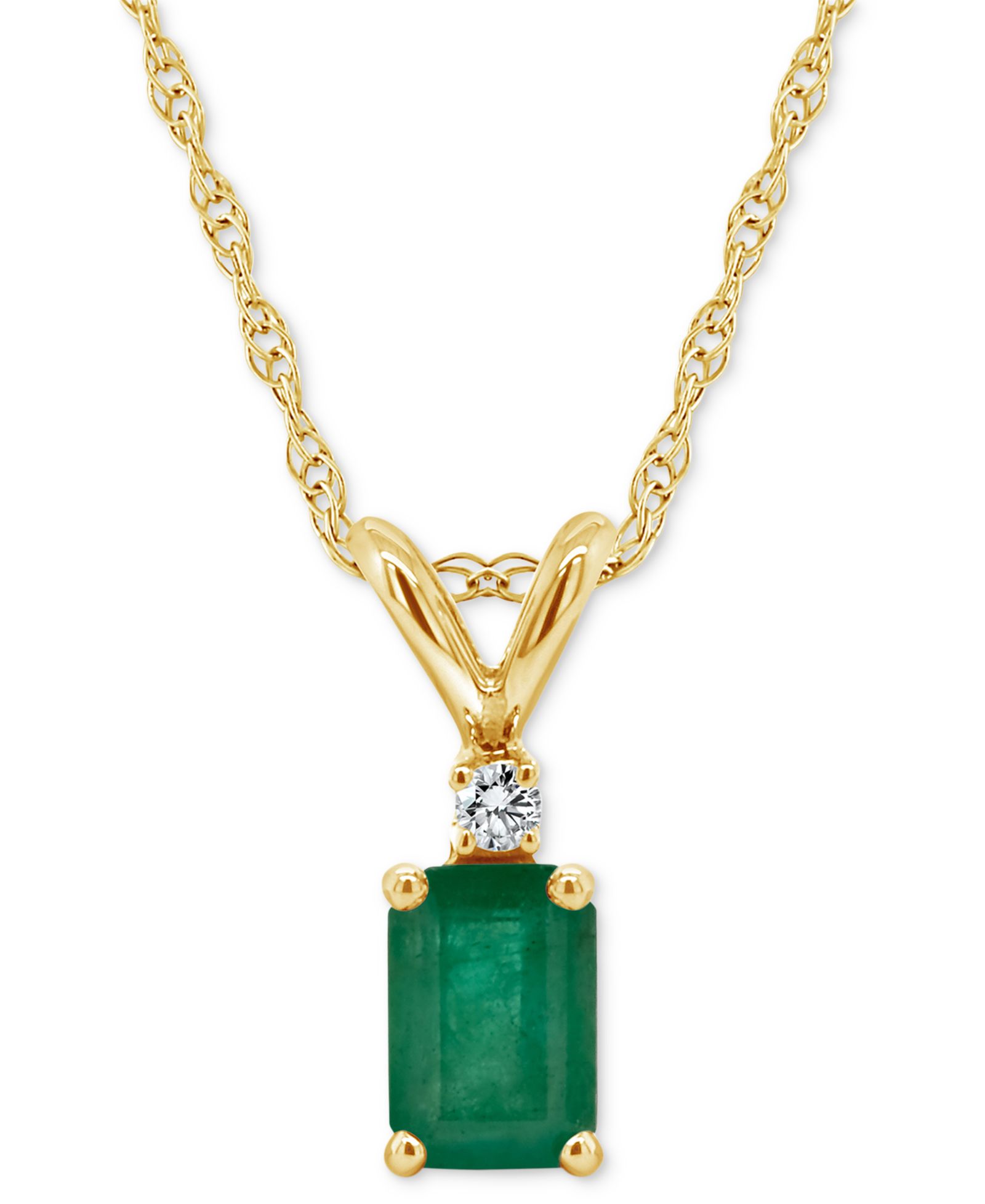 Подвеска Sapphire & Diamond Accent 18" в 14k Gold