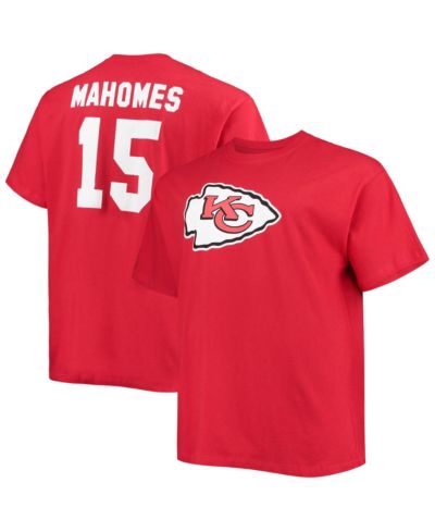 Мужская футболка Fanatics Patrick Mahomes Red Kansas City Chiefs Big and Tall с именем и номером игрока