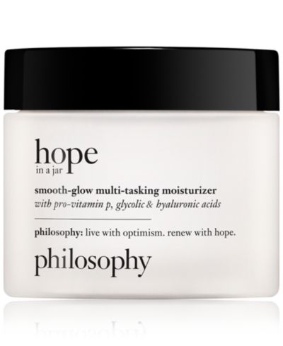 philosophy Hope In A Jar Smooth-Glow Multi-Tasking Moisturizer With Pro-Vitamin P, Glycolic & Hyaluronic Acids, 4 oz.