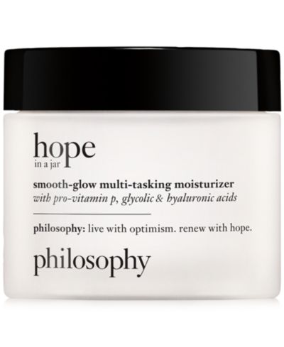 philosophy Hope In A Jar Smooth-Glow Multi-Tasking Moisturizer With Pro-Vitamin P, Glycolic & Hyaluronic Acids, 2 oz.