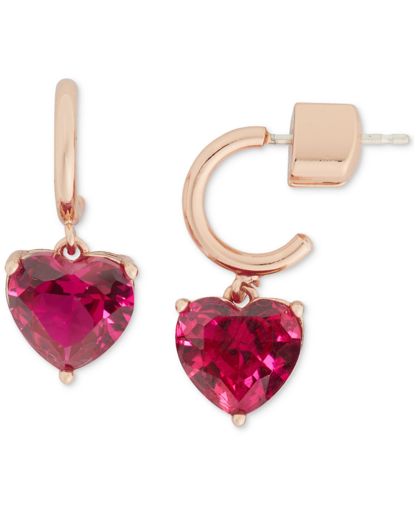 kate spade new york золотистые серьги-кольца с подвеской в форме сердца