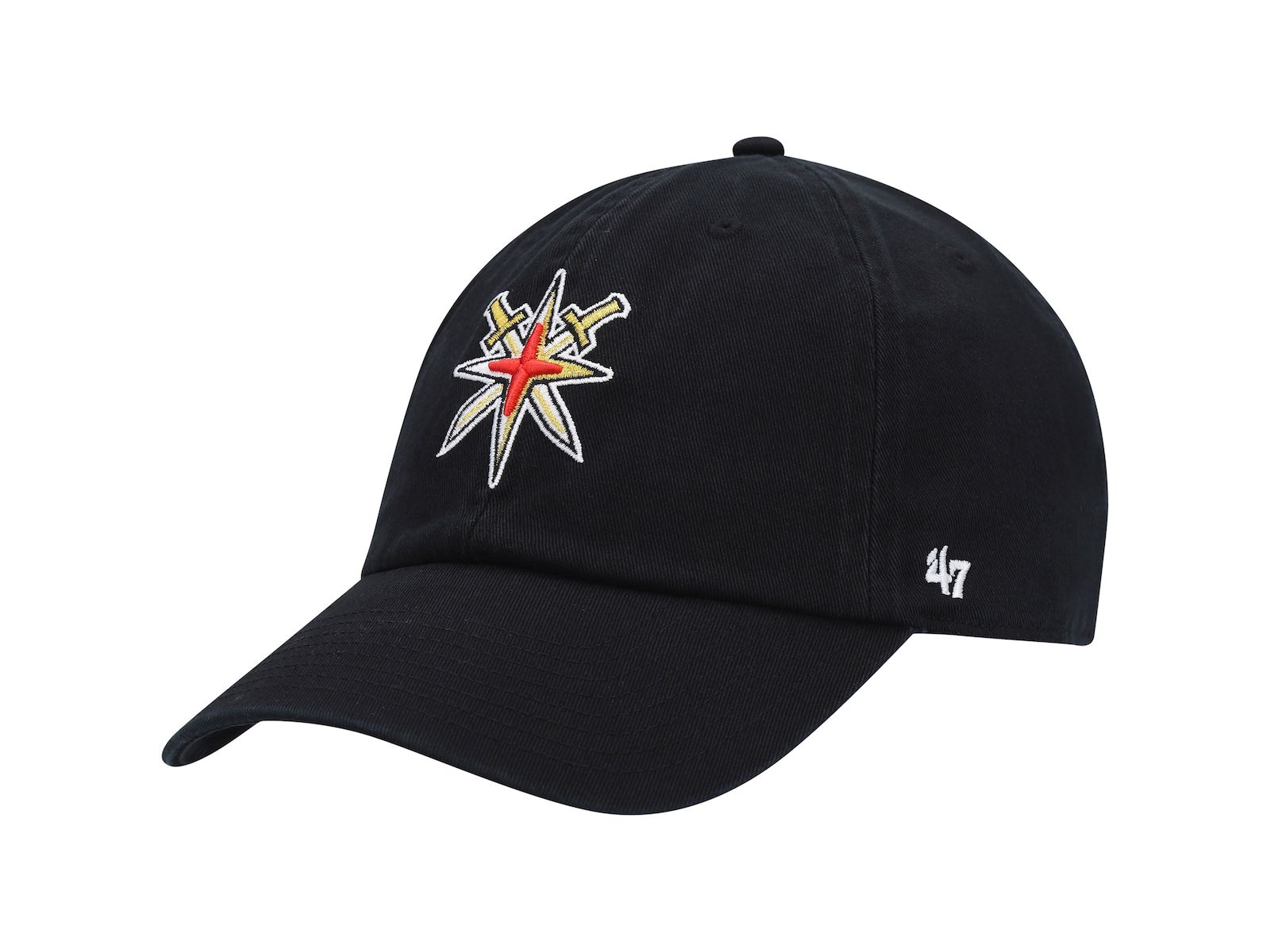 Мужская кепка '47 Black Vegas Golden Knights Clean Up Adjustable