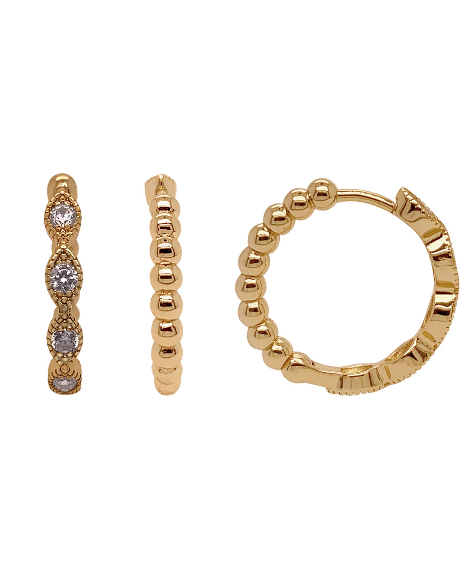 Серьги-кольца с обратимым покрытием 18K Gold Plated