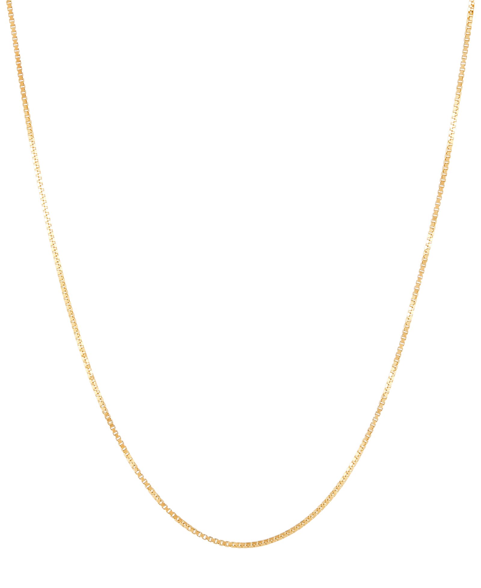Box Link 20" Chain Necklace in 14k Gold